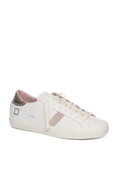 Sneaker hill low bianco/platino D.A.T.E. | HILL LOW DCALF-WHI/PLATINUM